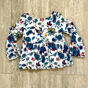 Janie and Jack floral peplum long sleeve top !!
